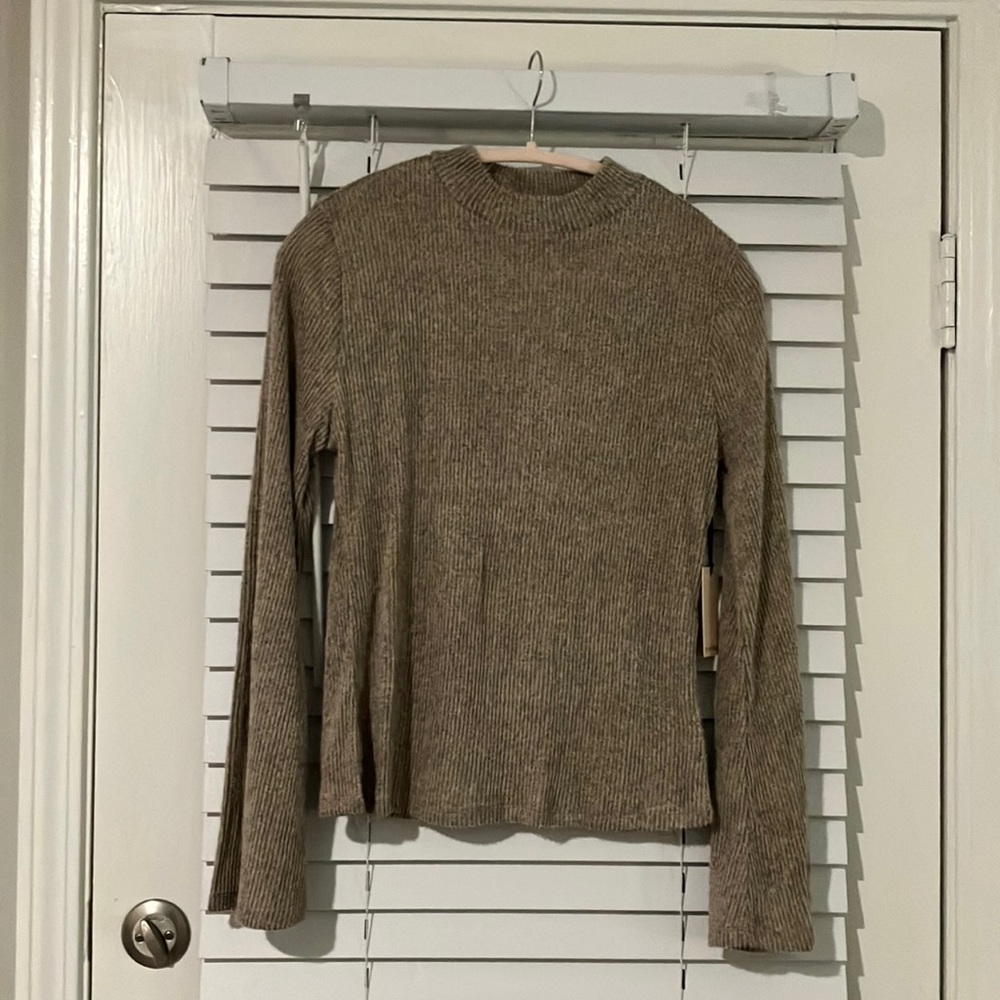 Flared Sleeve Soft Knit Top